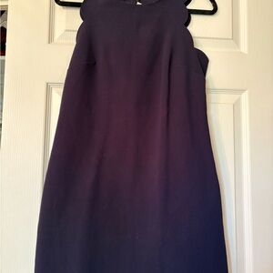 J. Crew Factory Purple Scallop-Edge Sleeveless Mini Dress
